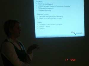 Cornerstone Visit, Database Management Course