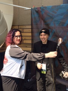 Sarah with Steve Mann @ digifest 2015