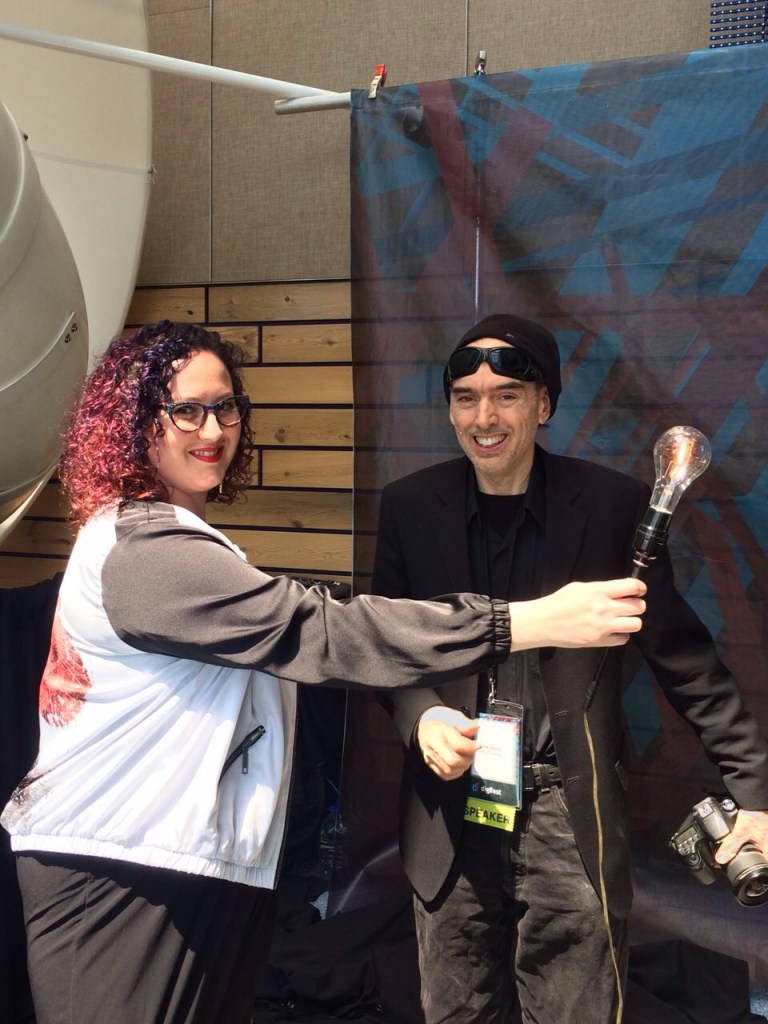 Sarah with Steve Mann @ digifest 2015